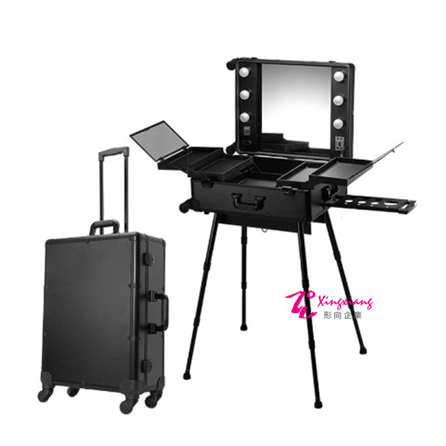 【Xingxiang 形向】預購商品 大型超專業桌台化妝箱(黑款) 6K-11A