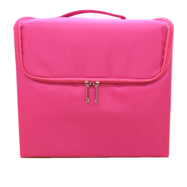 【Xingxiang 形向】專業新秘 粉紅帆布 隨身 羽量化妝箱(附背帶) 6K-24-1