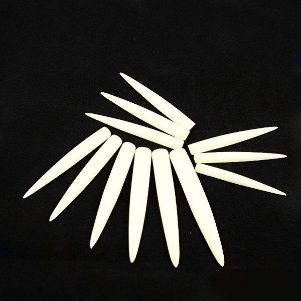 【MoreColors】造型尖頭長甲片-米黃(12入) A0017-2