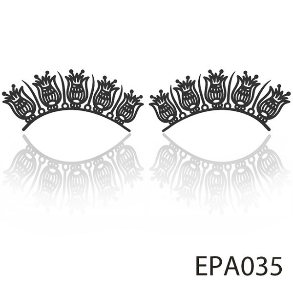 【Xingxiang 形向】紙雕 假睫毛 (黑色-小曼陀羅花) (1對入) EPA035