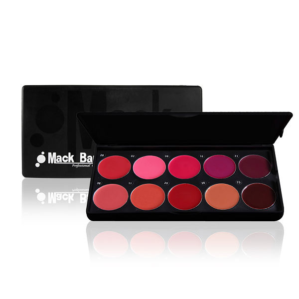 【MackBank】時尚口紅組盤 10色-唇彩 專業檢定必備盤 M05-04